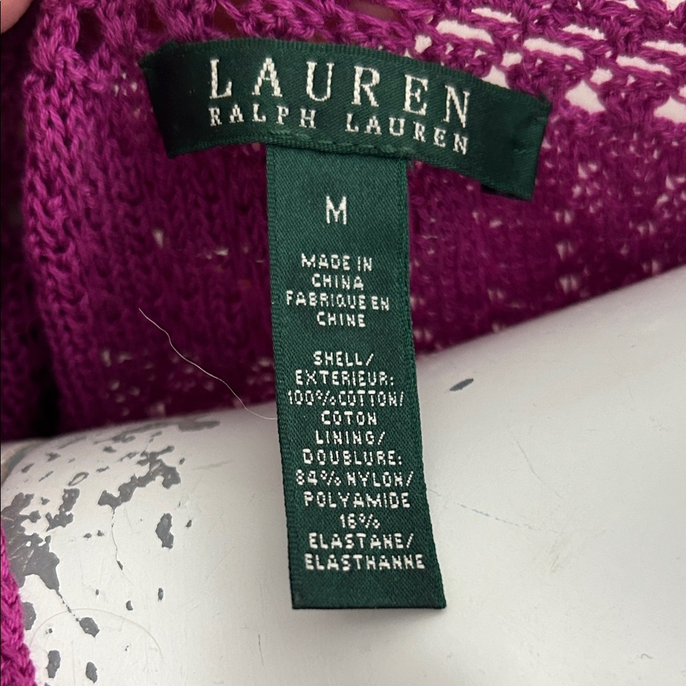 Lauren Ralph Lauren Magenta Knit Tank Top - Picture 6 of 7